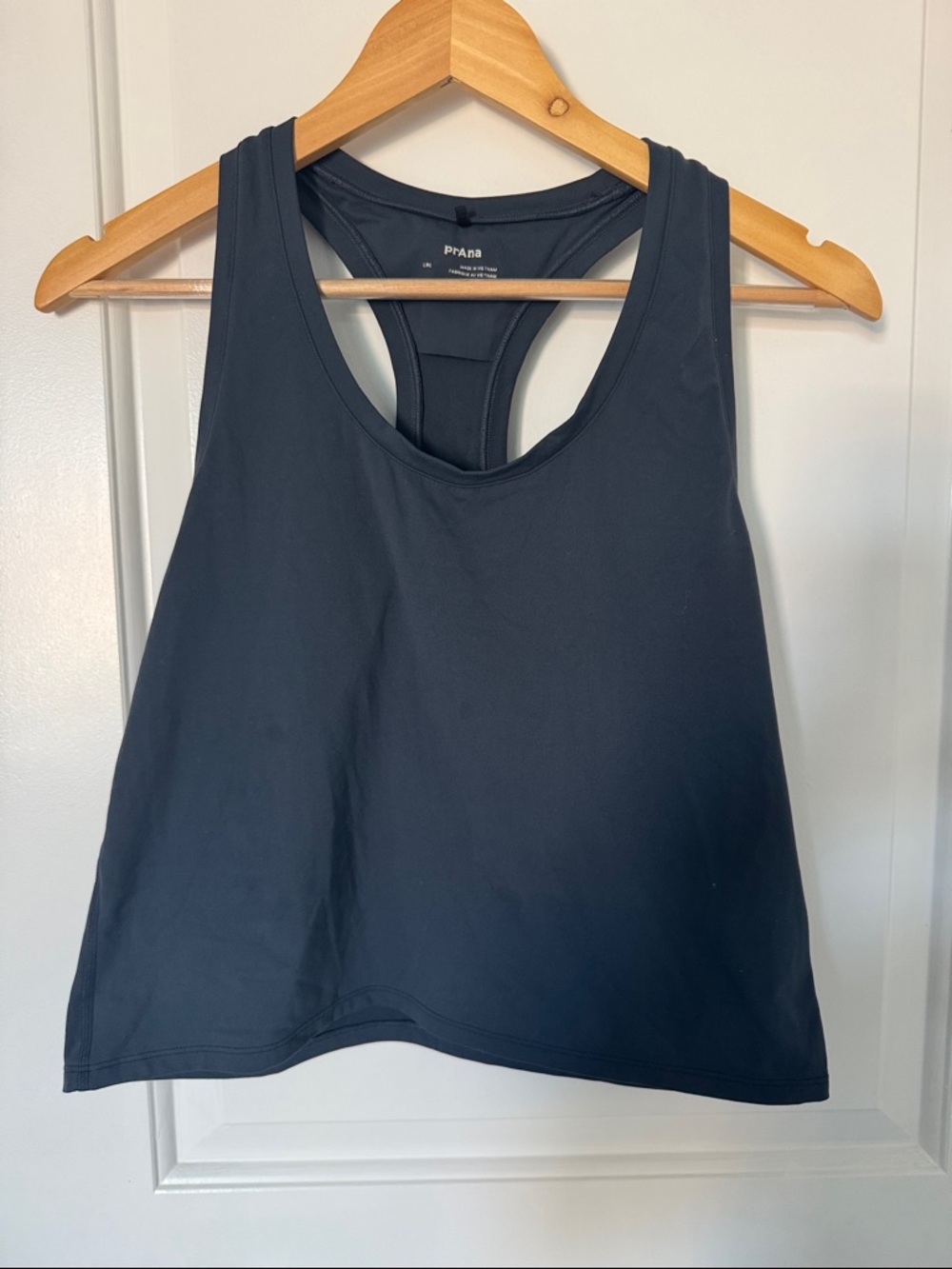 Prana Navy Racerback Cropped Workout Tank